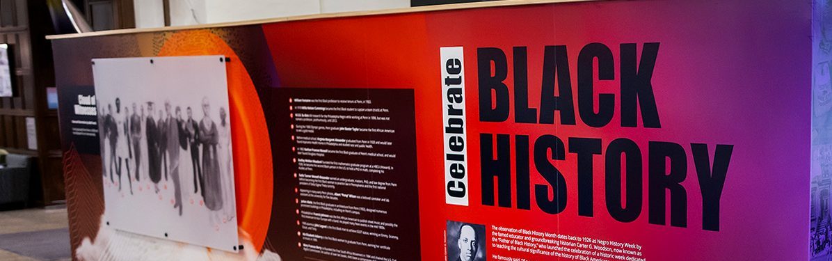 A mural celebrating Black history at the ARCH building at the University of Pennsylvania.