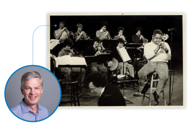 Front - Paul Wiggin; rear - Dizzy Gillespie