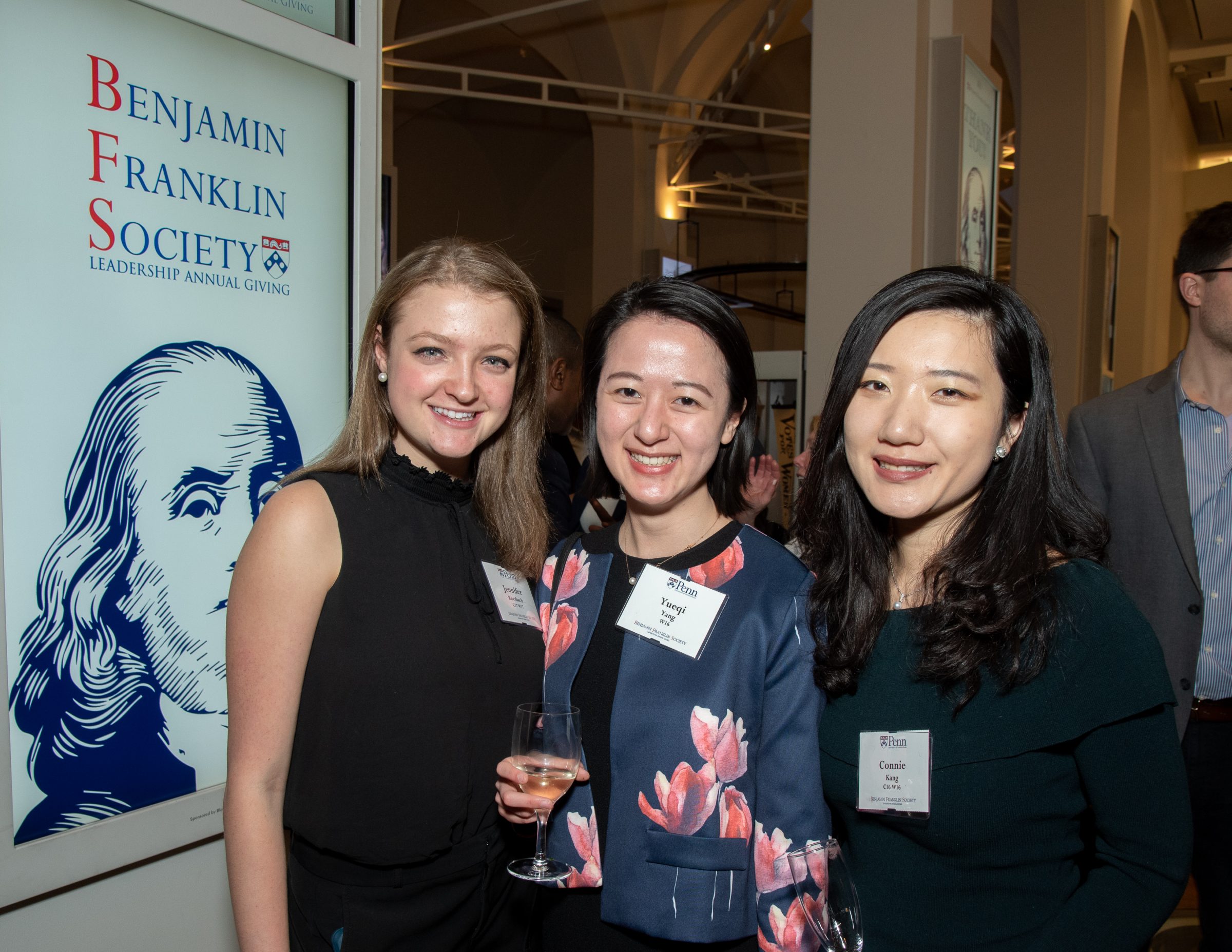 three women at an event