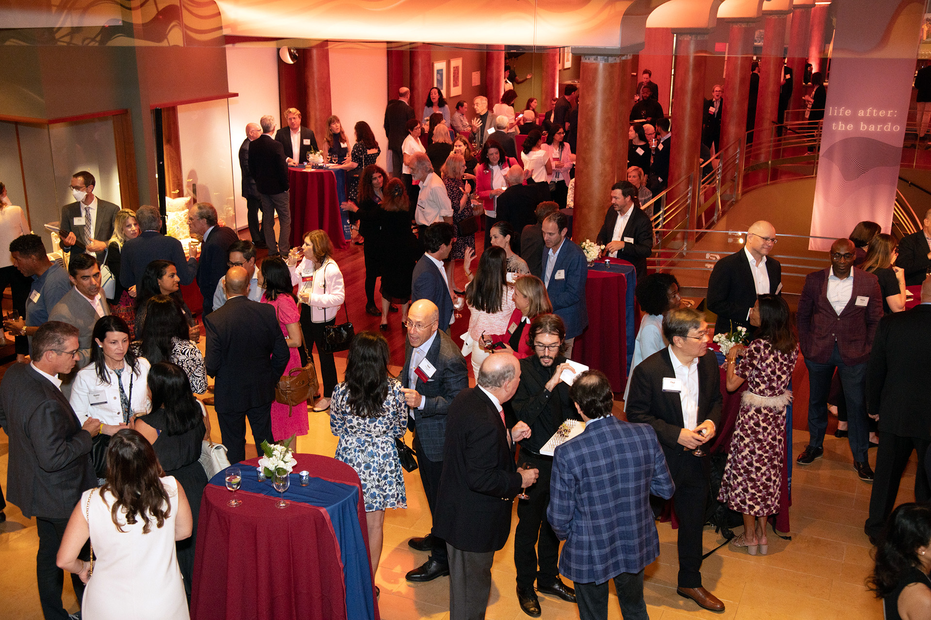 Proud Penn alumni, parents, and friends filled the halls of the Rubin Museum in New York City during the September 2023 reception for members of the Benjamin Franklin Society
