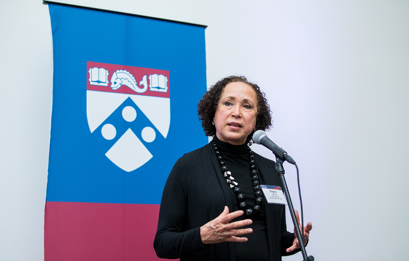 Virginia Johnson, Artistic Director, Dance Theatre of Harlem giving a speech