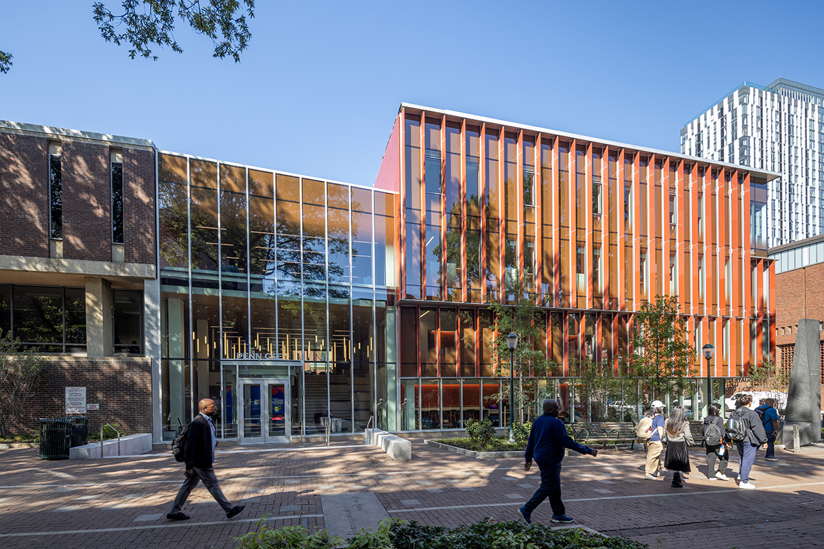 An exterior view of the newly renovated Penn GSE building