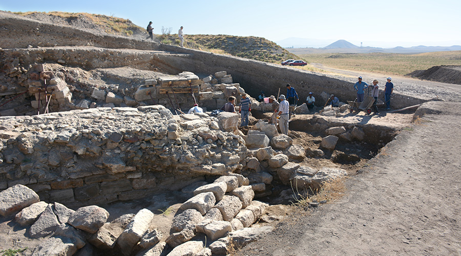 Excavations at the Gordion Archaeological Site in Turkey.