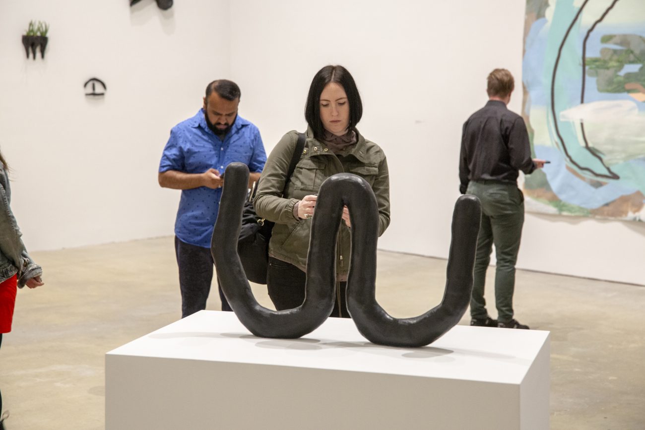 a sculpture of what looks like a child drawn w