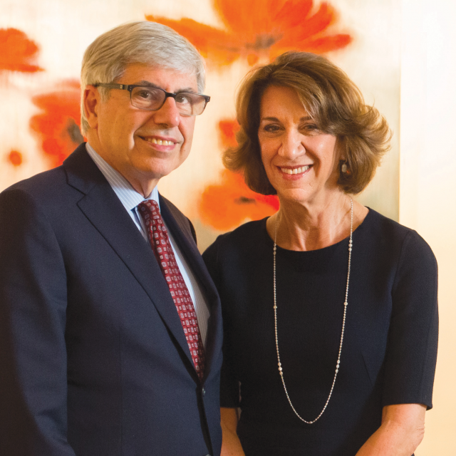Andrew Brownstein, C’75, W’75, WG’76, PAR’12, PAR’14, and Elise Jaffe Brownstein, CW’76, PAR’12, PAR’14