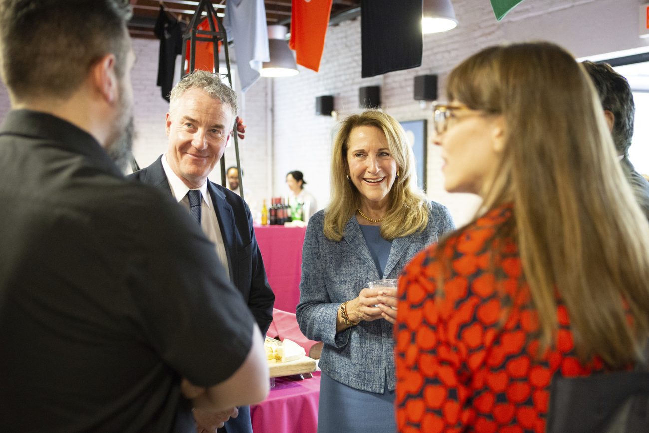 Katherine (Kathy) Sachs, CW’69, PAR’95, pictured alongside John McInerney