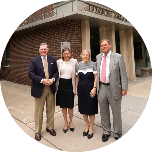 Harold W. (Terry) McGraw III, WG’76; Penn GSE Dean Pam Grossman; Suzanne McGraw; and Robert McGraw.