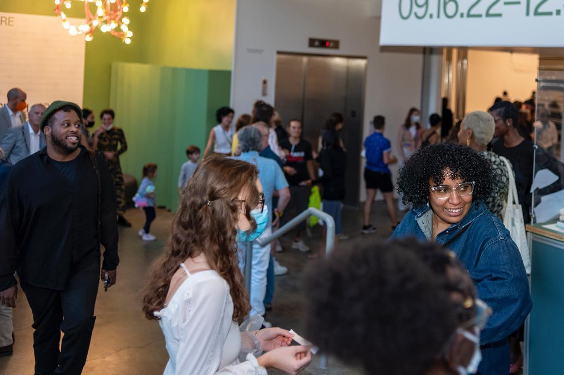 A view of an opening event for a past exhibition at ICA. Photo by Constance Mensh.