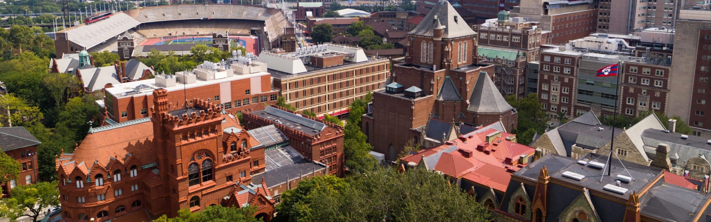 Aerial view of campus