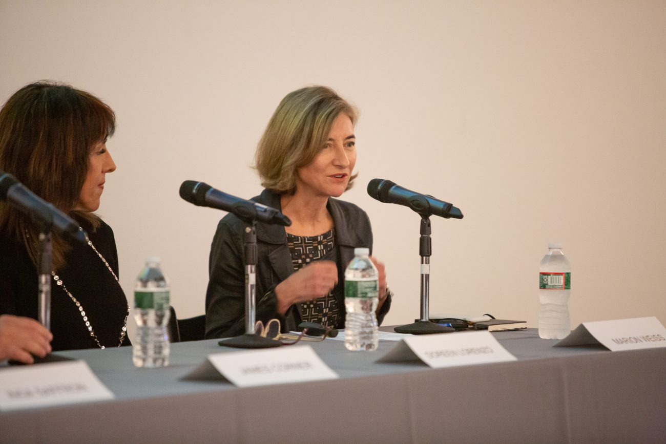 a woman panel member speaking