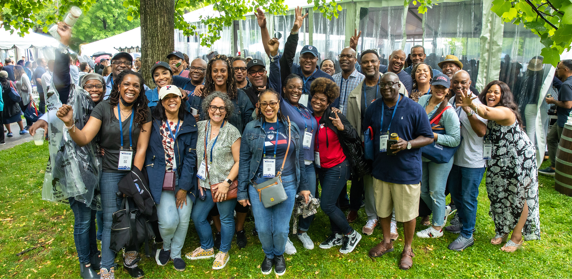 group of alumni posing for a photo