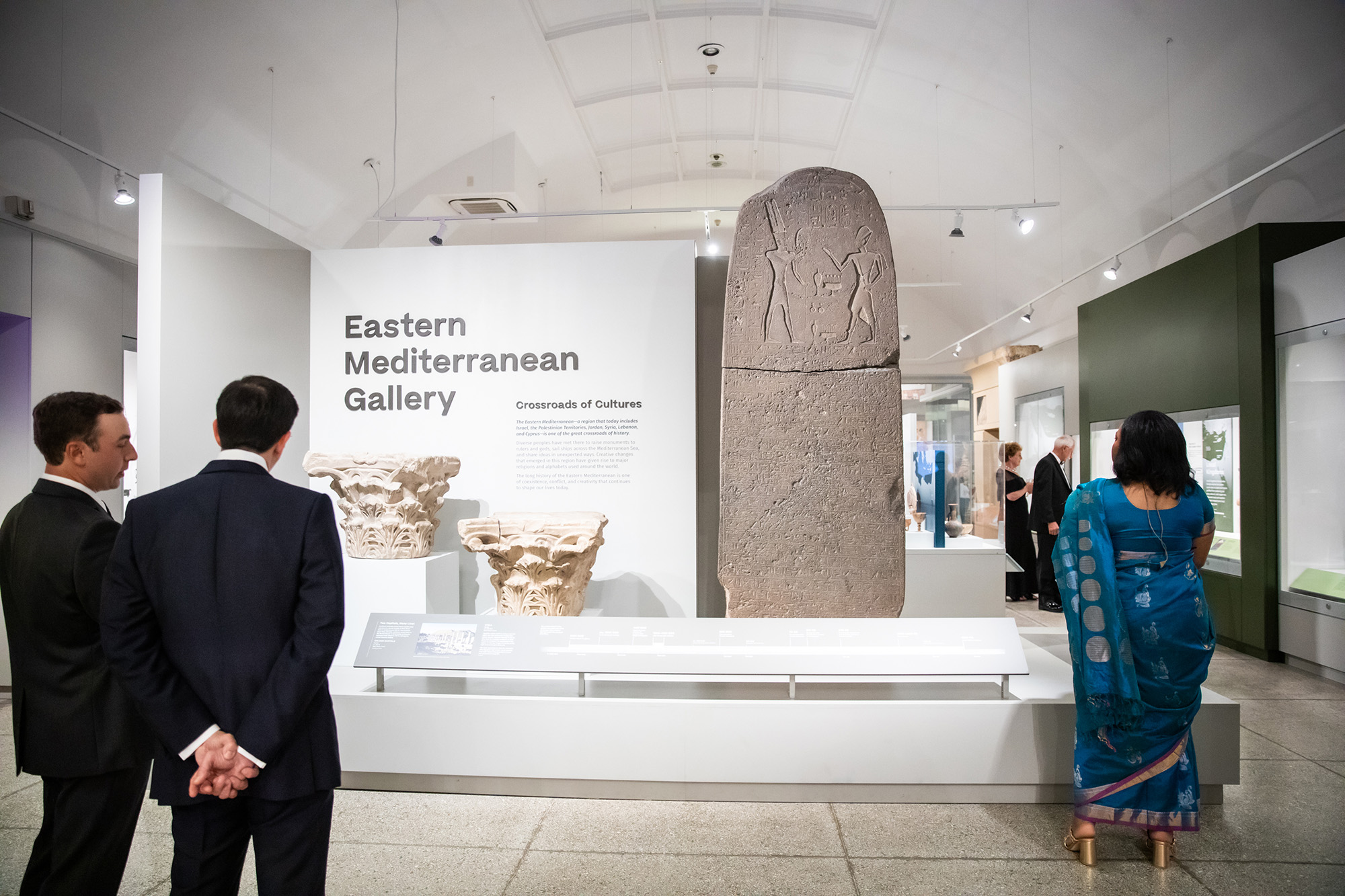 The entrance to the Eastern Mediterranean Gallery at the Penn Museum.