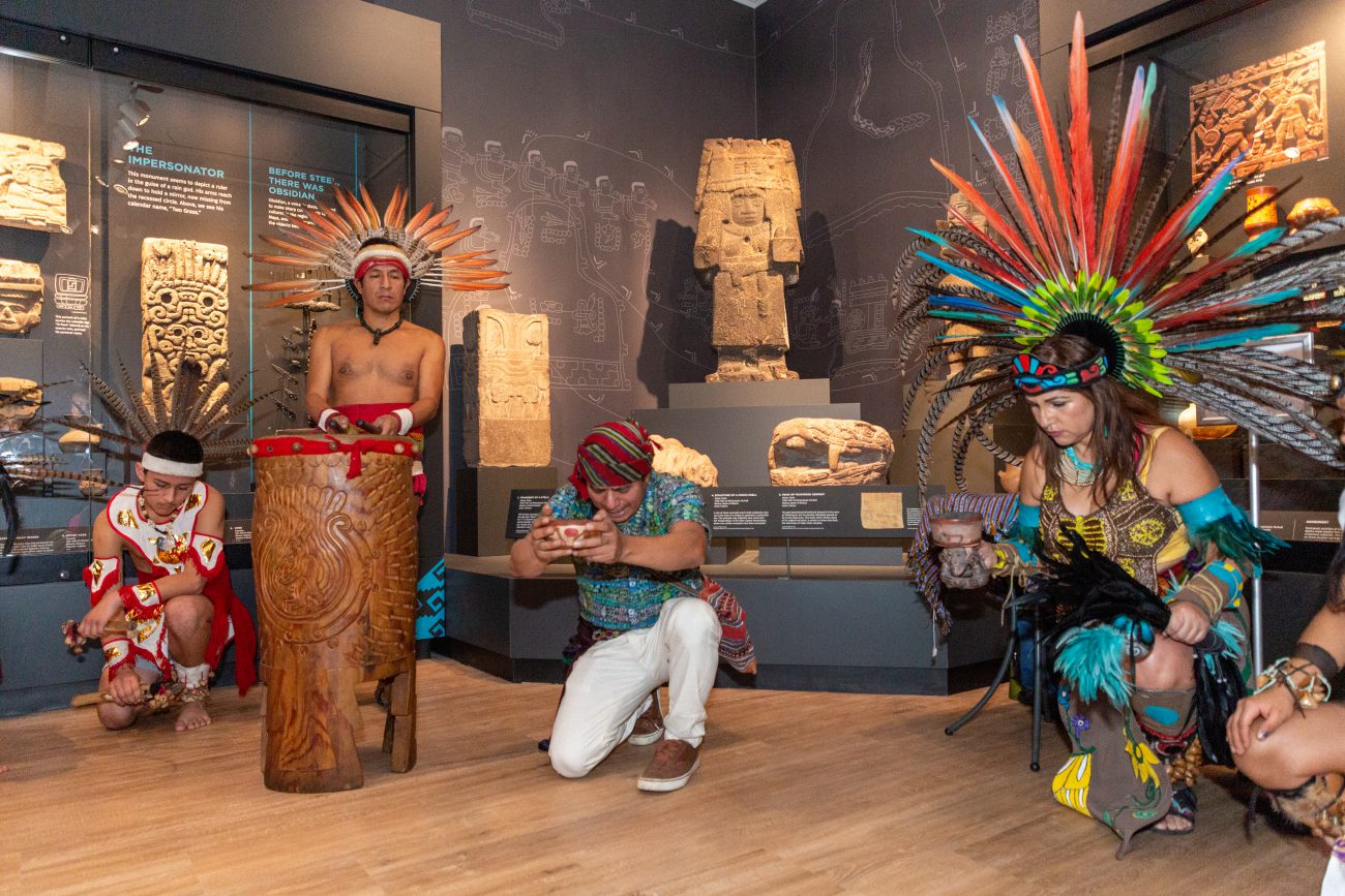 A blessing was offered to inaugurate the Mexico and Central America Gallery.