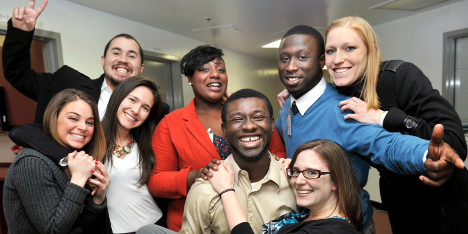 Students posing for photo