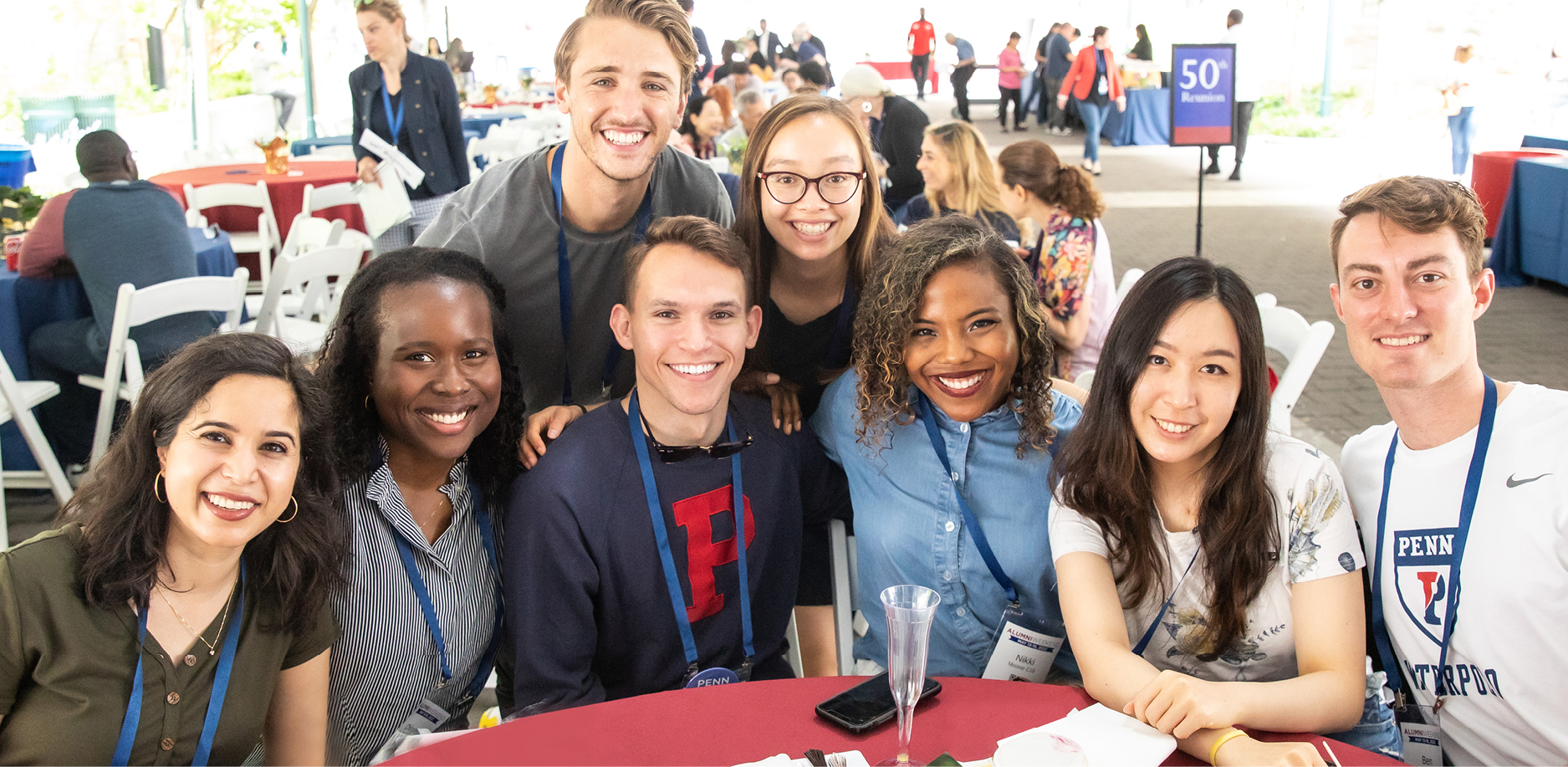 group of alumni posing for photo