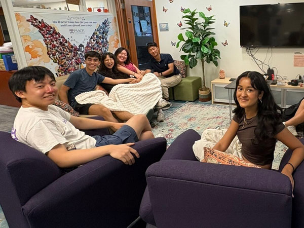 Casual student hangout at the PAACH space featuring a warm and inviting environment.