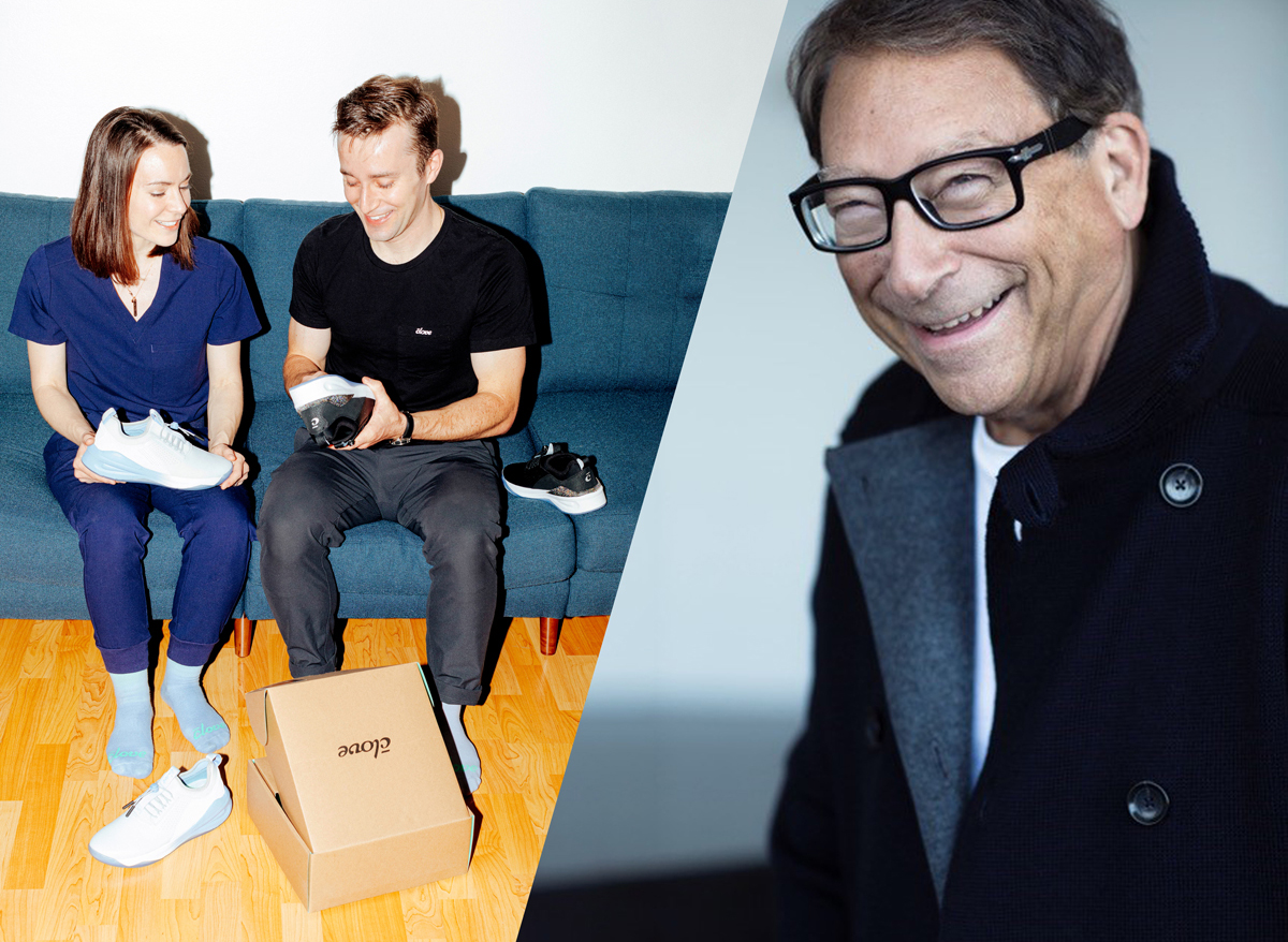 Photo of Ammon with shoes and photo of Weitzman