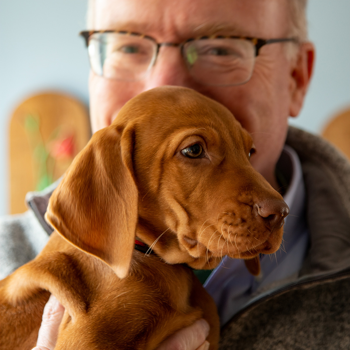 David Asch and his dog, Rooney
