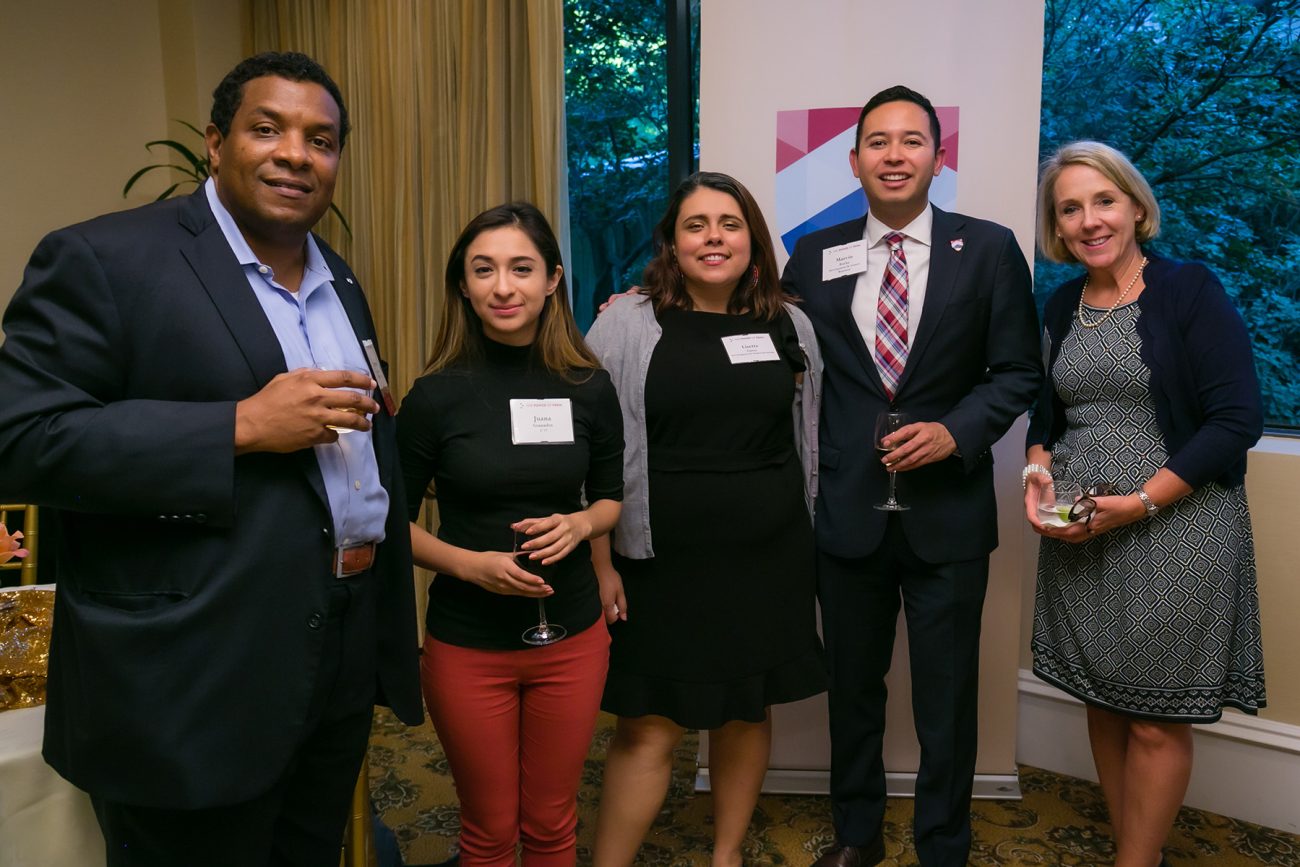 Terence Cooper (at left) poses with fellow Penn supporters at the 2019 Penn to You Houston event.