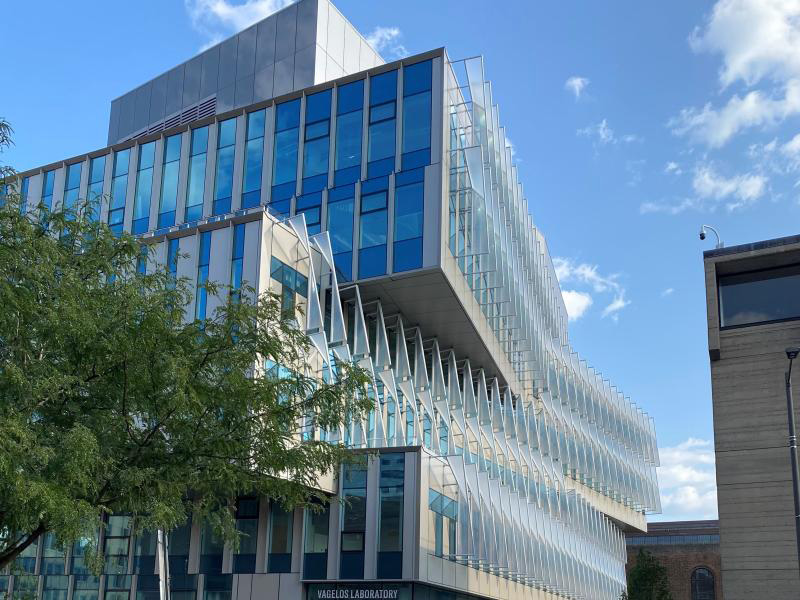 An exterior view of the Vagelos Laboratory for Energy Science and Technology at the University of Pennsylvania.
