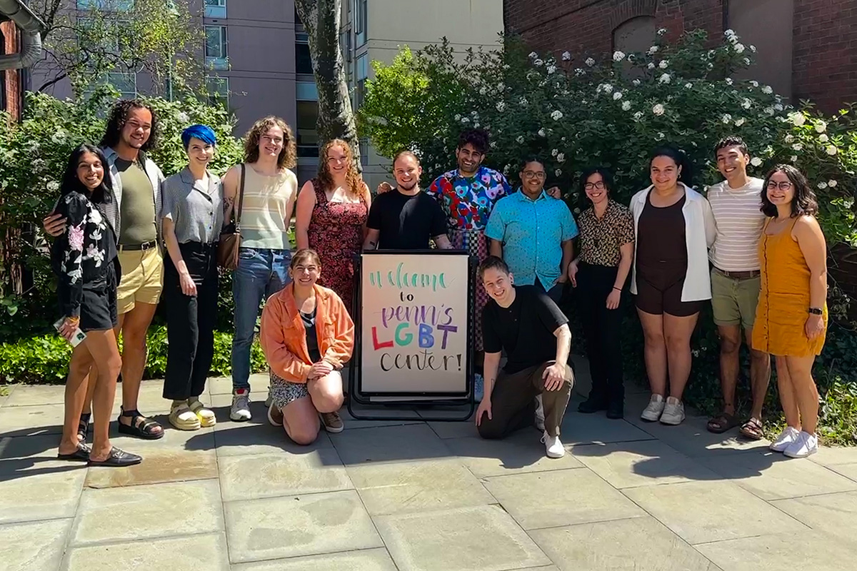 ALOK joins students outside the Penn LGBT Center.
