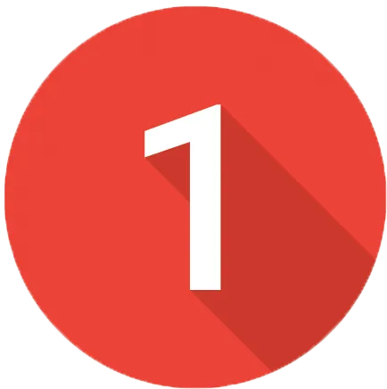 A red icon with the number 1 in the center
