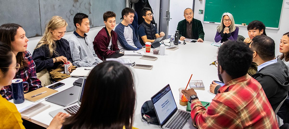 Penn students and faculty engage in a lively roundtable discussion
