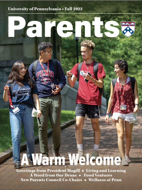 The cover image for the fall 2022 edition of Penn Parents magazine