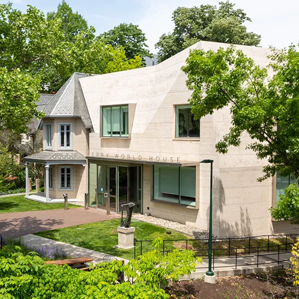 An exterior view of Perry World House at the University of Pennsylvania.