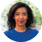 A portrait of Erika H. James, Dean of the Wharton School.