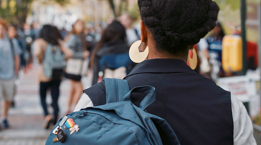 Students on Locust Walk